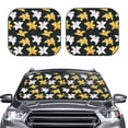 thumbnail image 1 of Kdxio Lilies Flowers Print 2-Piece Sun Shade Front Windshield - Foldable Car Front Window Sunshades for Most Sedans SUV Truck, 1 of 6