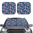 thumbnail image 1 of Kdxio Lilies Flowers Print 2-Piece Sun Shade Front Windshield - Foldable Car Front Window Sunshades for Most Sedans SUV Truck, 1 of 6