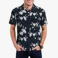 thumbnail image 1 of Kdxio Lilies Flowers Print Men's Short Sleeve Polo Shirt,Midweight Men's Shirt, 1 of 6
