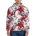 thumbnail image 1 of Kdxio Lilies Flowers Print Mens Casual Hooded Collar Drawstring Hoodies Pullover Sweatshirts Casual Long Sleeve Shirts-4X-Large, 1 of 7