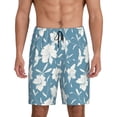 thumbnail image 1 of Kdxio Lilies Flowers Print Mens Sleep Shorts Bottoms Soft Comfy Pajama Wear Pants with Drawstring Pockets, 1 of 7