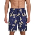 thumbnail image 1 of Kdxio Lilies Flowers Print Mens Sleep Shorts Bottoms Soft Comfy Pajama Wear Pants with Drawstring Pockets, 1 of 7