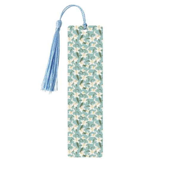 Kdxio Lilies Flowers Print Metal Tassel Bookmarks,Perfect Gift for Art Lovers and Bookworms Metal Bookmarks for Women