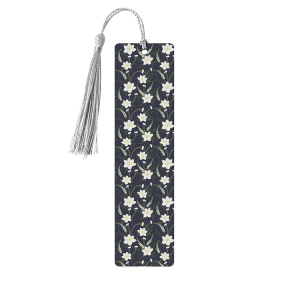 Kdxio Lilies Flowers Print Metal Tassel Bookmarks,Perfect Gift for Art Lovers and Bookworms Metal Bookmarks for Women