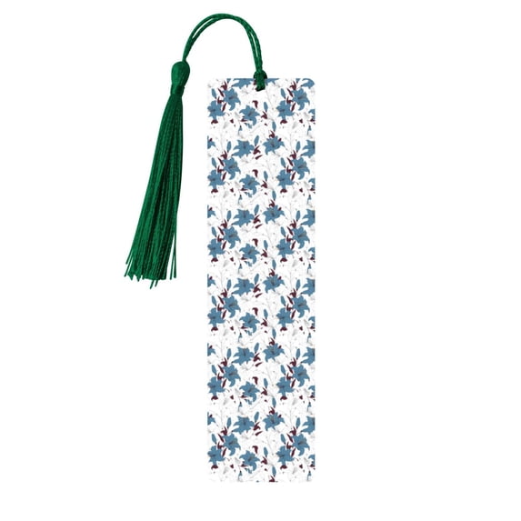 Kdxio Lilies Flowers Print Metal Tassel Bookmarks,Perfect Gift for Art Lovers and Bookworms Metal Bookmarks for Women