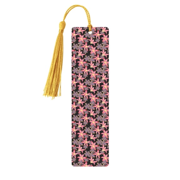 Kdxio Lilies Flowers Print Metal Tassel Bookmarks,Perfect Gift for Art Lovers and Bookworms Metal Bookmarks for Women
