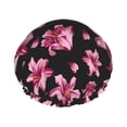 thumbnail image 1 of Kdxio Lilies Flowers Print Shower Cap for Women,Elastic and Reusable,Double Waterproof Layers Bathing Hat, 1 of 9