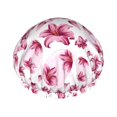 thumbnail image 1 of Kdxio Lilies Flowers Print Shower Cap for Women,Elastic and Reusable,Double Waterproof Layers Bathing Hat, 1 of 9