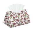 thumbnail image 1 of Kdxio Lilies Flowers Print Tissue Box Cover,Modern PU Leather Rectangular Tissue Box Holder for Bathroom Living Room Bedroom Office Desk Car Home, 1 of 9
