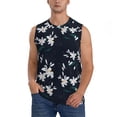 thumbnail image 1 of Kdxio Lilies Flowers for Men's Muscle T-shirt,Sleeveless for Workout Running Athletic Gym Lounge Casual, 1 of 7