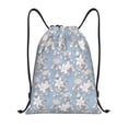 thumbnail image 1 of Kdxio Lily Flower Print Drawstring Backpack Bag,Waterproof Draw String Back Sack, Gym Drawstring Bags Swim Bag For Unisex, 1 of 9
