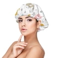 thumbnail image 1 of Kdxio Little Elephant Pattern Satin Bonnet Silk Bonnet Hair Bonnet for Sleeping Hair Bonnets for Women Curly Natural Hair, 1 of 6