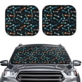 thumbnail image 1 of Kdxio Little Fish Skeleton Print 2-Piece Sun Shade Front Windshield - Foldable Car Front Window Sunshades for Most Sedans SUV Truck, 1 of 6