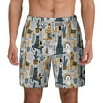 thumbnail image 1 of Kdxio Llama And Cactus1 Print Men'S Swim Trunks With Compression Liner 7 Inch Inseam Quick Dry Swim Shorts, 1 of 7