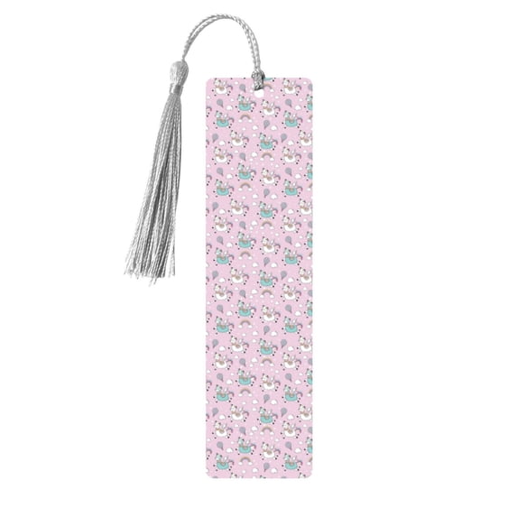 Kdxio Llama Unicorn and Rainbow Print Metal Tassel Bookmarks,Perfect Gift for Art Lovers and Bookworms Metal Bookmarks for Women