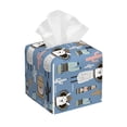 thumbnail image 1 of Kdxio Llamas And Cactus Print Tissue Box Cover,Square Decorative PU Leather Facial Paper Case Organizer Holder Dispenser for Bathroom,Night Stands,Desk,Car 5.2''X5.2''X5.2'', 1 of 6