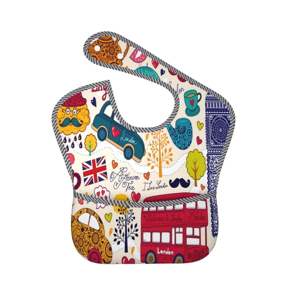 Kdxio London Symbols Bibs For Babies, Baby Bibs for Eating, Toddler Bibs, Waterproof Bibs, Feeding Bibs, for Toddlers, Boys, Girls