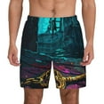 Kdxio Lost Golden Key Print Men's Swim Trunks with Compression Liner 7