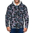 thumbnail image 1 of Kdxio Love Butterflies Print Men Hoodies Casual Hoodies for Men with Zip Pockets Full Zip Long Sleeve Sweatshirt Sports Hooded Jacket-Small, 1 of 5
