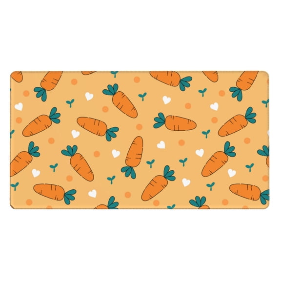 Kdxio Love Carrot Print Large Gaming Mouse Pad,Non-Slip Base,Water Resist Keyboard Pad for Gamer,Office & Home,29.5 x 15.8 in