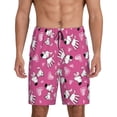 thumbnail image 1 of Kdxio Love Dog Print Mens Sleep Shorts Bottoms Soft Comfy Pajama Wear Pants with Drawstring Pockets, 1 of 7
