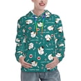 thumbnail image 1 of Kdxio Love Dog Print Womens Oversized Hoodies Sweatshirts Hooded Pullover Tops Sweaters Casual-Large, 1 of 7