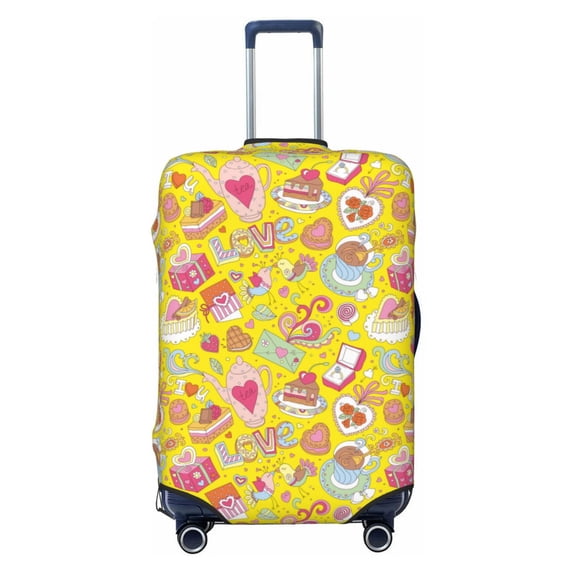 Kdxio Love Heart1 Pattern Luggage Cover for Travel,Elastic and Durable,Fits 18-32 Inch,Anti-Scratch Suitcase Protector-No luggage included