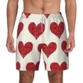 thumbnail image 1 of Kdxio Love Print Men'S Swim Trunks With Compression Liner 7 Inch Inseam Quick Dry Swim Shorts, 1 of 7