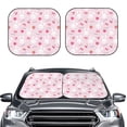 thumbnail image 1 of Kdxio Love Rabbit Print 2-Piece Sun Shade Front Windshield - Foldable Car Front Window Sunshades for Most Sedans SUV Truck, 1 of 6