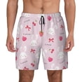 thumbnail image 1 of Kdxio Love Rabbit Print Men's Swim Trunks with Compression Liner 7 Inch Inseam Quick Dry Swim Shorts, 1 of 7