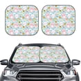 thumbnail image 1 of Kdxio Love You Rabbit Print 2-Piece Sun Shade Front Windshield - Foldable Car Front Window Sunshades for Most Sedans SUV Truck, 1 of 6
