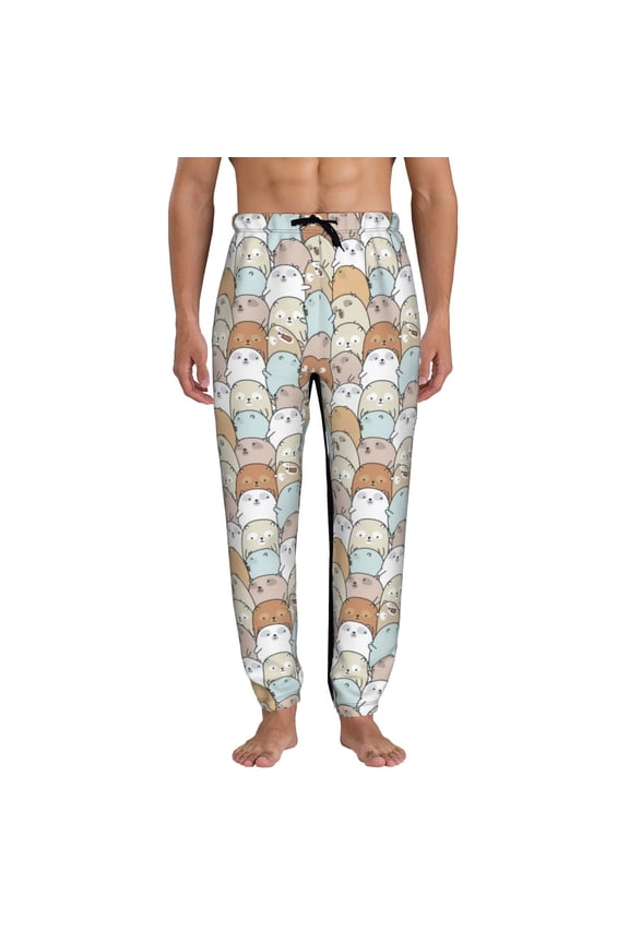 Lovely Bear Pattern Joggers,Sweatpants for Men with Pockets-Medium
