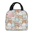 thumbnail image 1 of Kdxio Lovely Bear Print Insulated Lunch Bag,Reusable Tote Lunch Box for Women Men,Leakproof Cooler Lunch Bags for Work Office Travel Picnic, 1 of 6