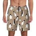 thumbnail image 1 of Kdxio Lovely Penguin Print Men's Swim Trunks with Compression Liner 7 Inch Inseam Quick Dry Swim Shorts, 1 of 7