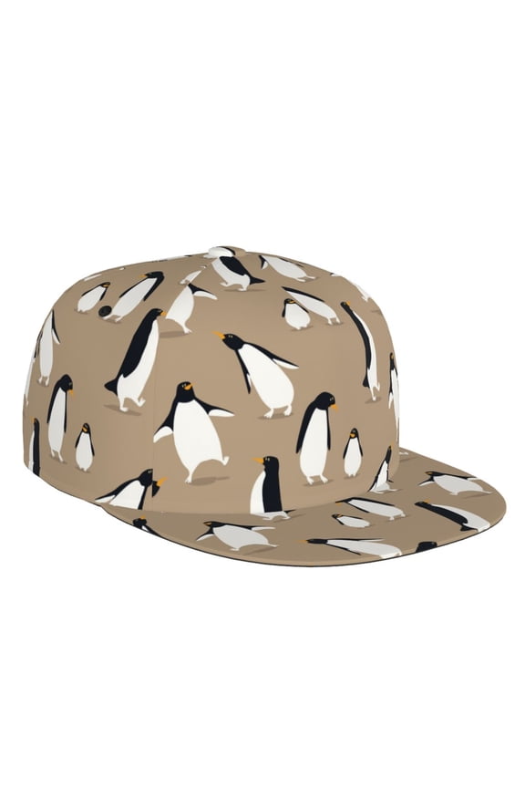 Lovely Penguin Print Snapback Hat for Men Women,Adjustable Baseball Cap