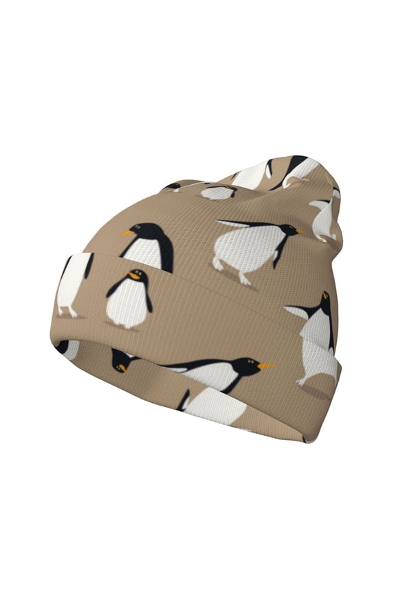 Lovely Penguin Winter Beanie for Men Women Beanie Knit Hat Cuffed Cap Beanie Knit Chunky Snow Cap