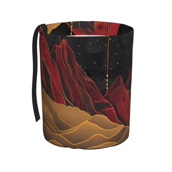 Kdxio Lunar Mountains Golden Rivers Car Trash Can Garbage Car Accessories Trash Can Car Waste Bin for for Driver and Passenger Any Vehicle