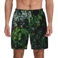 thumbnail image 1 of Kdxio Lush Foliage Green Plant Print Men'S Swim Trunks With Compression Liner 7 Inch Inseam Quick Dry Swim Shorts, 1 of 7