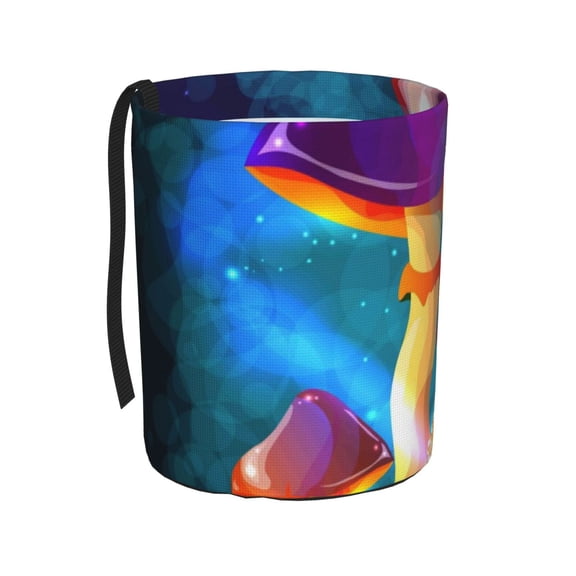Kdxio Magic Mushrooms ,Fireflies Car Trash Can Garbage Car Accessories Trash Can Car Waste Bin for for Driver and Passenger Any Vehicle