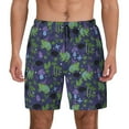 thumbnail image 1 of Kdxio Magic Toads In Hats Print Men'S Swim Trunks With Compression Liner 7 Inch Inseam Quick Dry Swim Shorts, 1 of 7