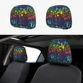 thumbnail image 1 of Kdxio Magical Mushrooms and Flowers Pattern Print 2 Piece Car Head Rest Covers Set Auto Front/Rear Seats Headrest Cover Universal Fit Most Cars,Sedan, SUV, 1 of 9