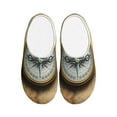 thumbnail image 1 of Kdxio Magnetic Old Compass On World Map Women's Men's Slippers Plush Slip-On House Slipper for Winter Indoor Soft Cushion Non-slip Fluffy Slides Slippers-35/36, 1 of 7