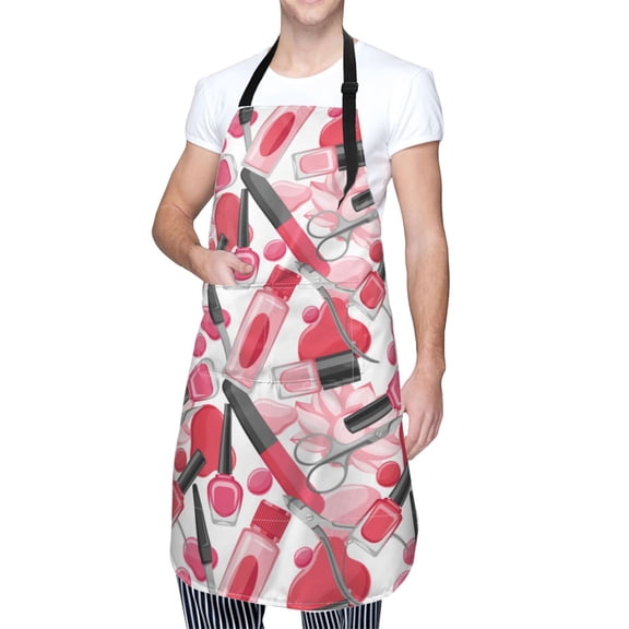 Kdxio Makeup Apron with Pockets Adjustable Kitchen Aprons for Men Women Waterproof Aprons for Cooking,Drawing,Crafting, Baking Household Cleaning