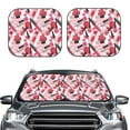 thumbnail image 1 of Kdxio Makeup Print 2-Piece Sun Shade Front Windshield - Foldable Car Front Window Sunshades for Most Sedans SUV Truck, 1 of 6