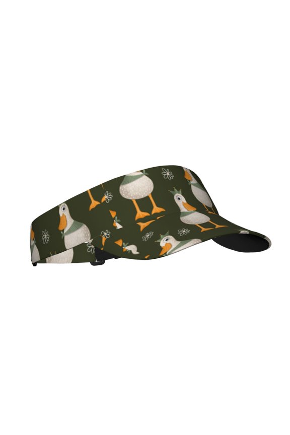 Mallard Ducks Wild Birds Print Sun Visor Hat Golf Visor Adjustable Velcro Outdoor Sports Cap for Men Women
