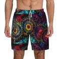 thumbnail image 1 of Kdxio Mandala Colorful Print Men'S Swim Trunks With Compression Liner 7 Inch Inseam Quick Dry Swim Shorts, 1 of 7