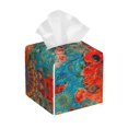 thumbnail image 1 of Kdxio Mandala Colorful Print Tissue Box Cover,Square Decorative PU Leather Facial Paper Case Organizer Holder Dispenser for Bathroom,Night Stands,Desk,Car 5.2''X5.2''X5.2'', 1 of 8