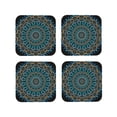 thumbnail image 1 of Kdxio Mandala Funny Coasters,4 Pcs Leather Coasters,Housewarming Gifts,Protect Furniture From Water Marks Scratch And Damage, 1 of 1