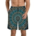 thumbnail image 1 of Kdxio Mandala Pattern Mens Casual Shorts - Drawstring Summer Beach Sports Shorts for Men, 1 of 1