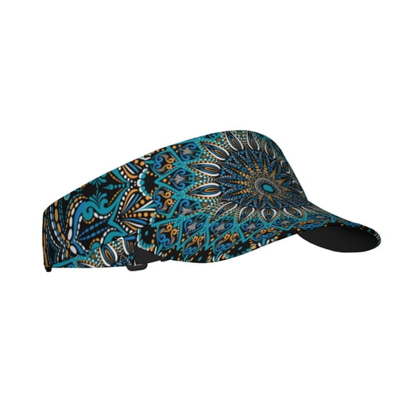 Kdxio Mandala Print Sun Visor Hat Golf Visor Adjustable Velcro Outdoor Sports Cap For Men Women